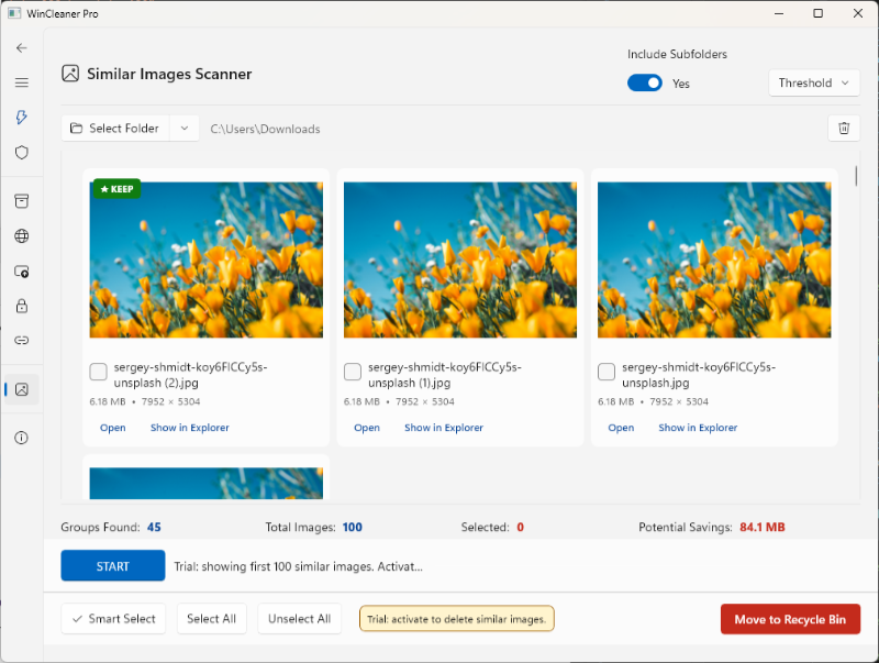 Similar Image Scanner and Remover screenshot